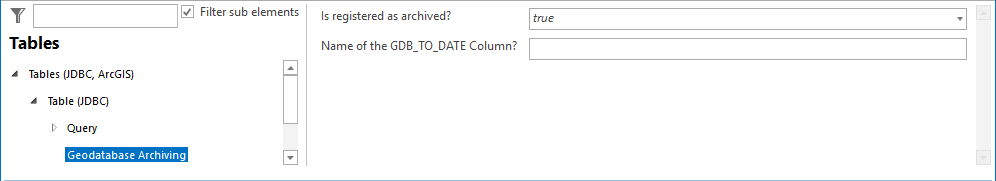 Geodatabase Archiving configuration Geodatabase Archiving configuration