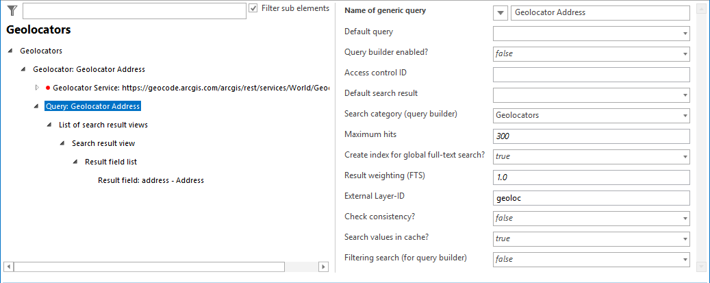 Geolocator query configuration
