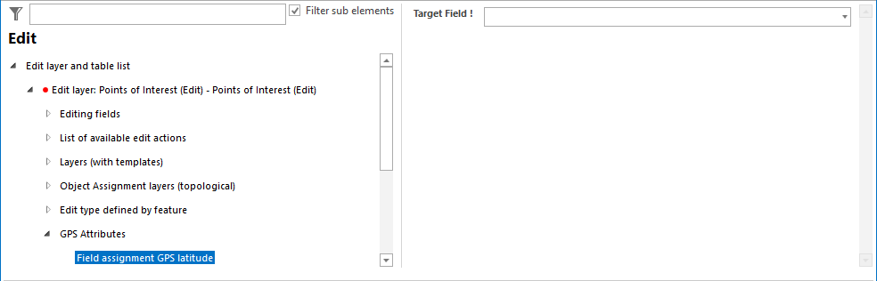 Configuration of the GPS Attributes Assignment - Latitude Configuration of the GPS Attributes Assignment - Latitude
