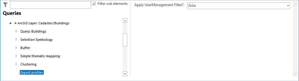 Export profiles