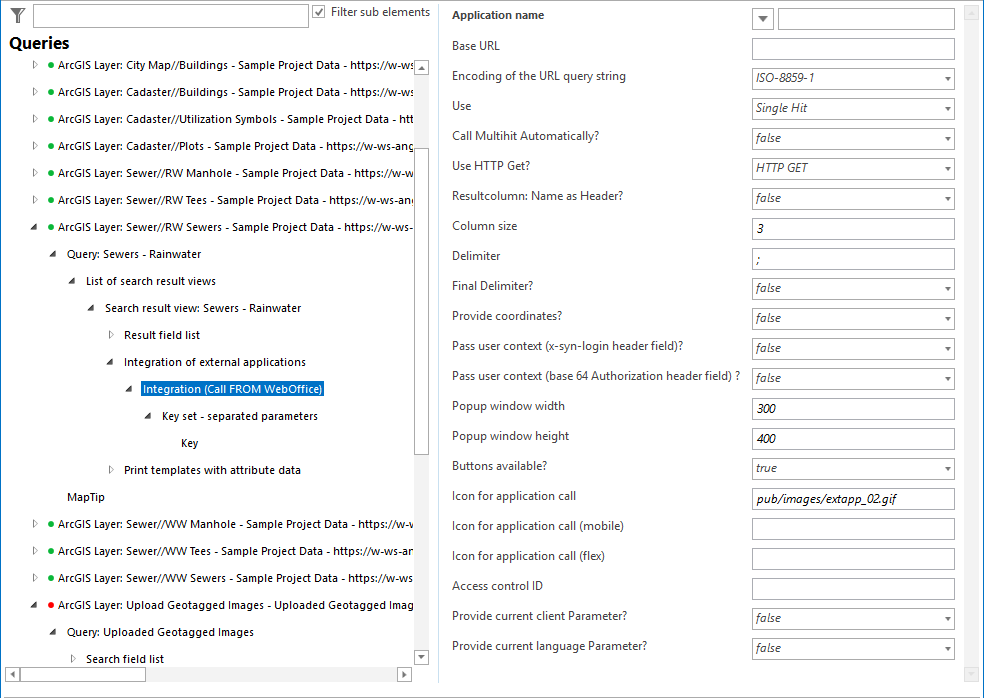 Integration (call FROM WebOffice) configuration Integration (call FROM WebOffice) configuration