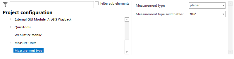 Configuration Measuremente type Configuration Measuremente type