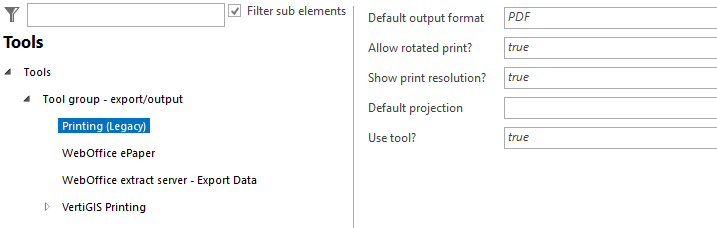 Printing (Legacy) tool configuration Printing (Legacy) tool configuration