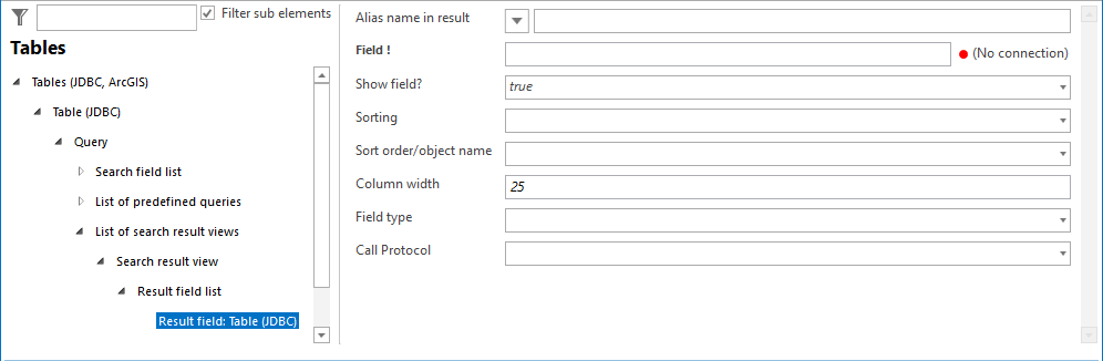 List of search result views List of search result views