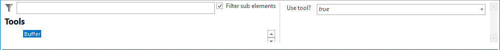 Buffer tool configuration Buffer tool configuration