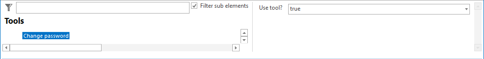 Change password configuration Change password configuration