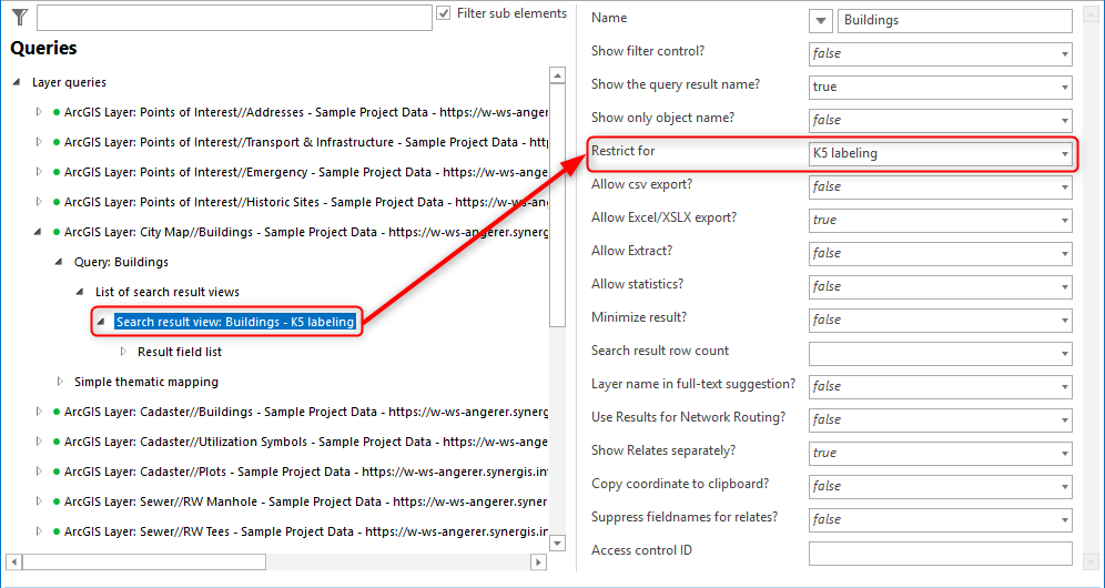 Narrowing a search result for K5 labeling Narrowing a search result for K5 labeling