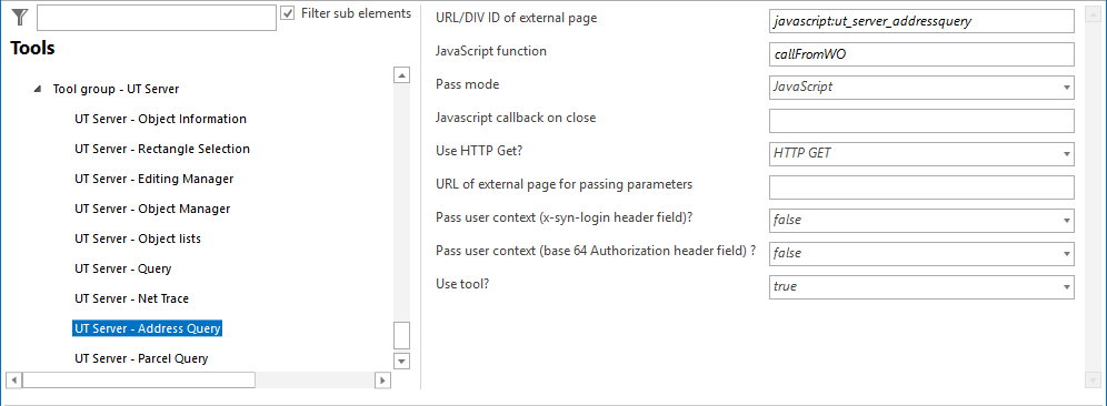 Configuration - UT Server Address Query Configuration - UT Server Address Query