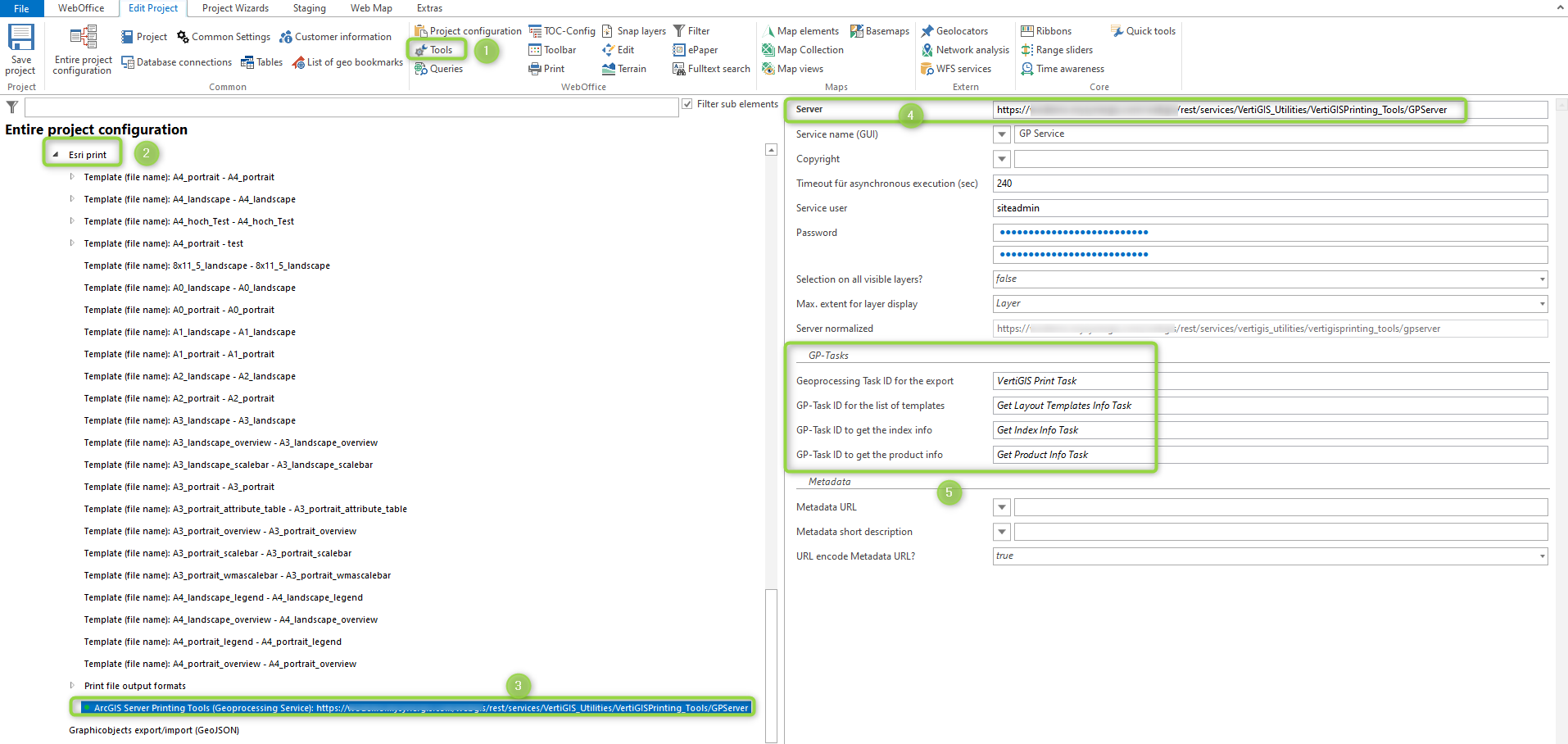 Configuration when using VertiGIS Printing Tools Configuration when using VertiGIS Printing Tools