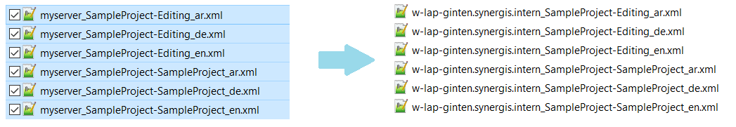 Rename XML files