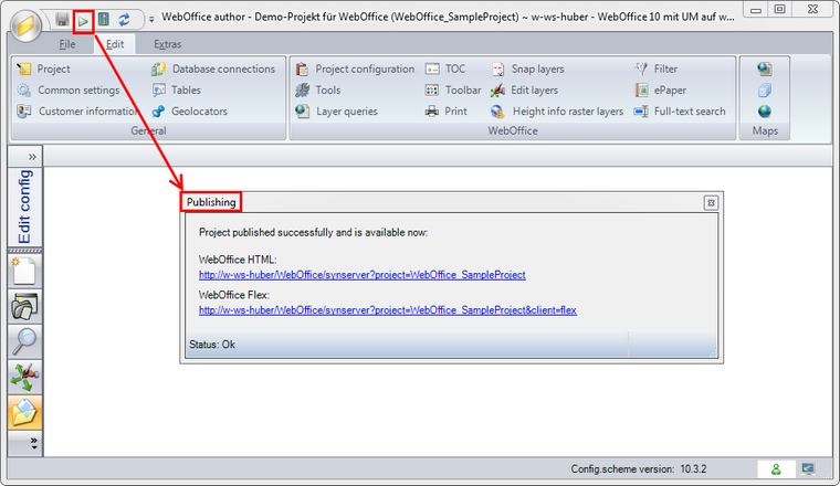Publish project&nbsp;