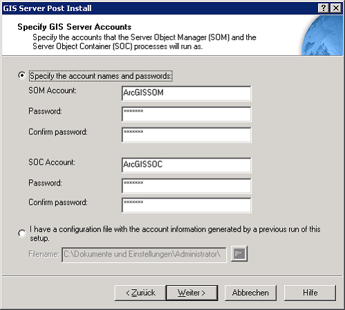 ArcGIS SOM and SOC User Account