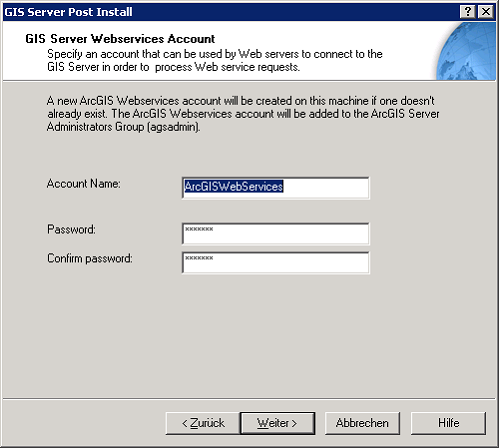 ArcGISWebServices account