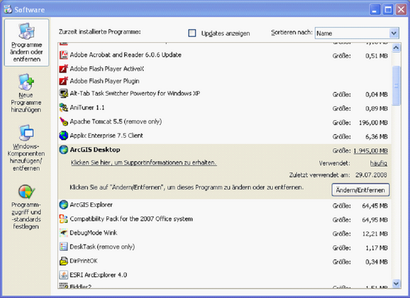 Manage installed Software Manage installed Software