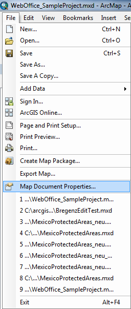 ArcMap Map Document Properties ArcMap Map Document Properties
