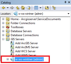ArcGIS Server node ArcGIS Server node