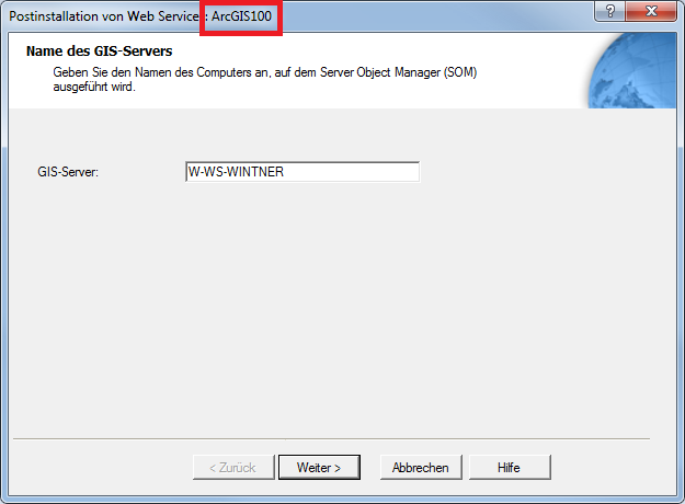 GIS Server Instance name