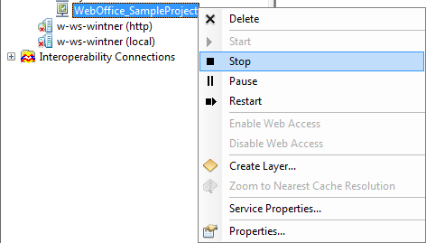 Stop ArcGIS Server Map Service