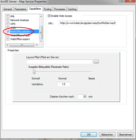 Map Service capability WebOffice plot extension Map Service capability WebOffice plot extension