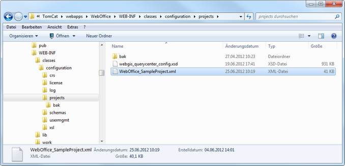 WebOffice application working directory