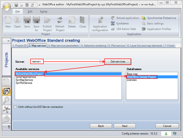 Create WebOffice Project wizard - Step 2&nbsp;