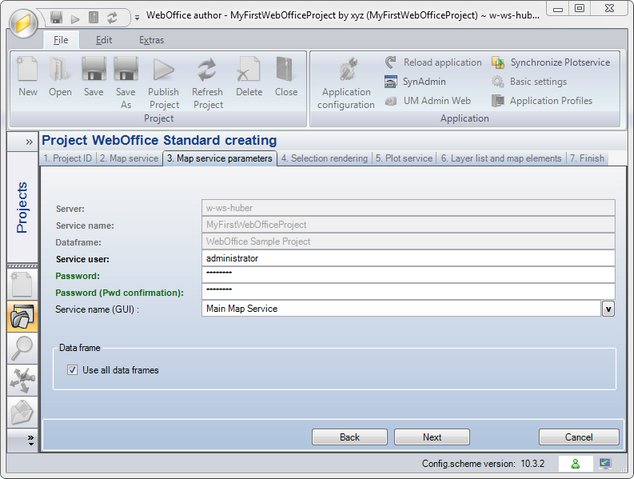 Create WebOffice Project wizard - Step 3