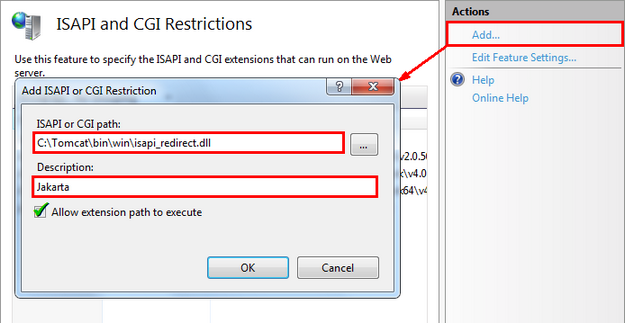 Add ISAPI or CGI Restriction