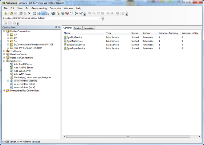 ArcCatalog Map Service overview ArcCatalog Map Service overview