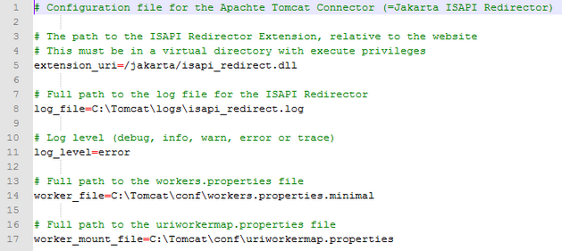 Adjust parameters in 'isapi_redirect.properties'