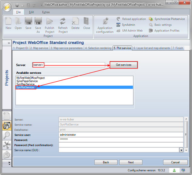Create WebOffice Project wizard - Step 5