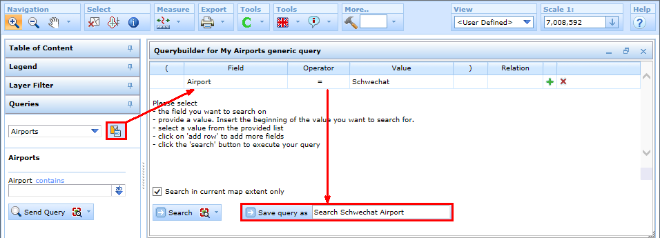 Save personal/user defined query in WebOffice 10 R3 client