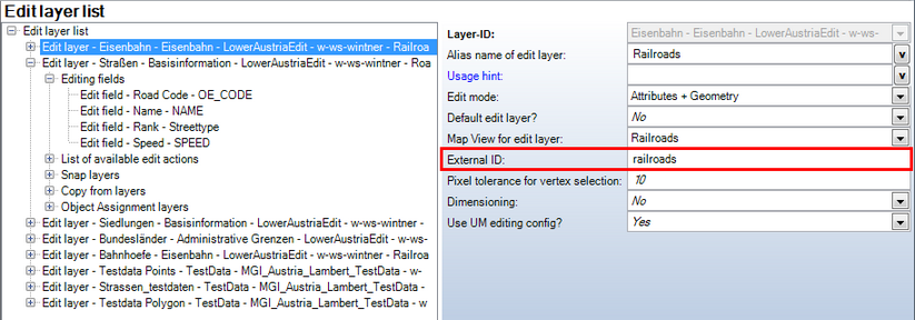 Edit layer - External ID