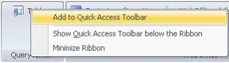 Add menu item to the Quick Access Toolbar