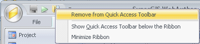 Remove menu item from the Quick Access Toolbar