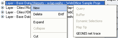 List of configuration elements that can be created