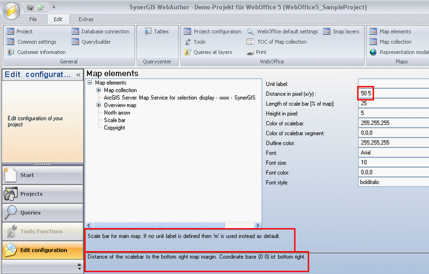 WebOffice author context sensitive help for currently edited configuration parameter