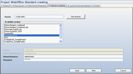 Create WebOffice project wizard - Step 4