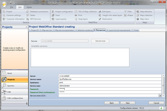 WebOffice 10 R3 Assistent ‚Erstellen eines Projektes‘ - Schritt 5
