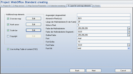 Scale bar properties