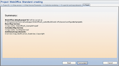 Create WebOffice 10 R3 project wizard - Step 7