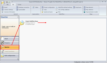 Start the Create WebOffice Query wizard