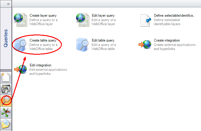 Start the Create Table Query wizard