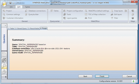 Edit WebOffice query wizard - Step 4