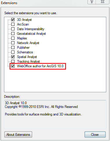  Activating the WebOffice author extension