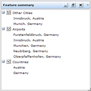 Expanded layers in the Feature summary