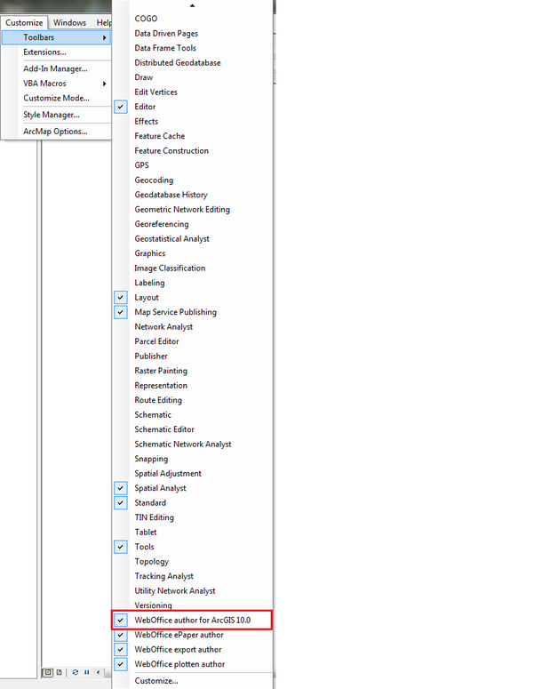  Activating WebOffice author Toolbar