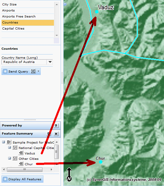 Display of all selected objects from multiple layers at one glance
