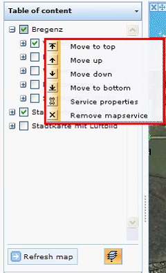 Map service context menu for dynamically added services in WebOffice 10 R3 client