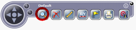 Search icon in toolbar of the  WebOffice flex client