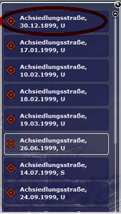 WebOffice flex client - List of found objects
